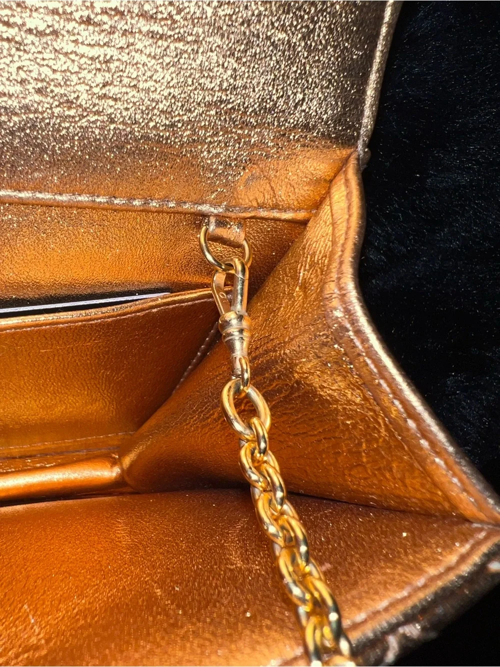 CHANEL Metallic Gold Quilted Mini Shoulder Bag